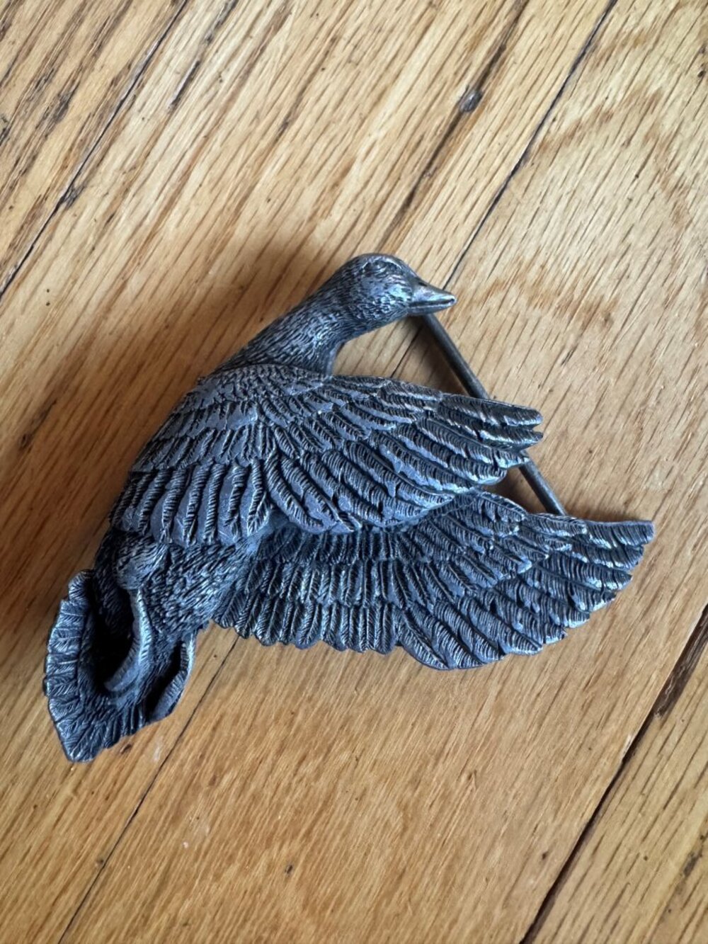 Vintage Indiana Metal Craft Mallard Duck Belt Buckle